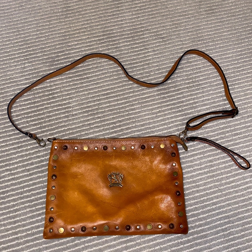 Pratesi Firenze Genuine Leather Convertible Clutch/Crossbody